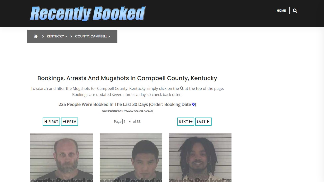 Bookings, Arrests and Mugshots in Campbell County, Kentucky