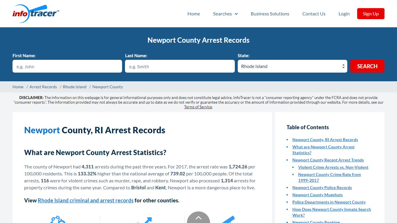 Newport County, RI Arrests, Mugshots & Jail Records - InfoTracer